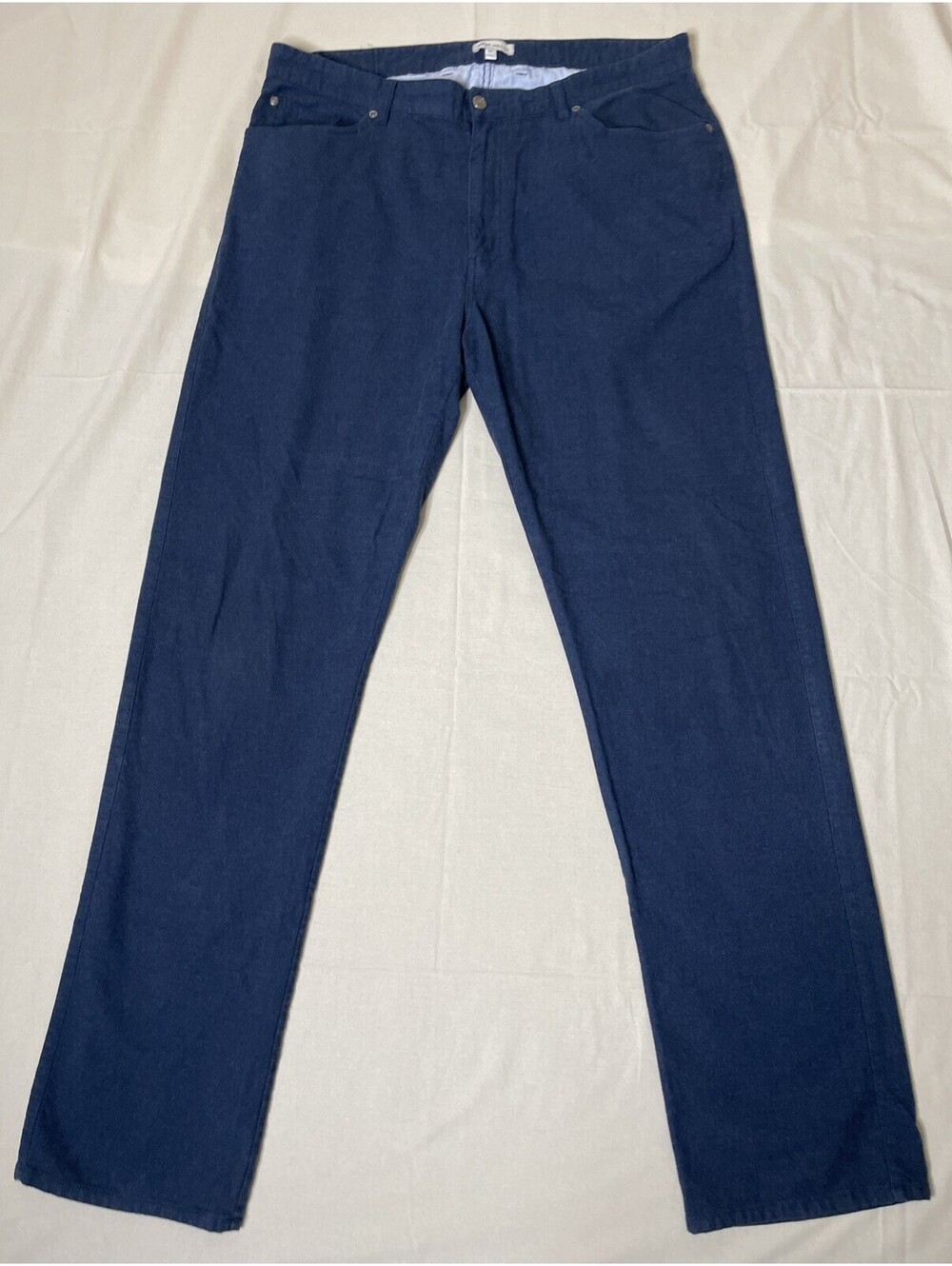 Peter Millar Crown Mountainside Flannel Pants Mens Sz 38L (tall) 5 Pocket Navy